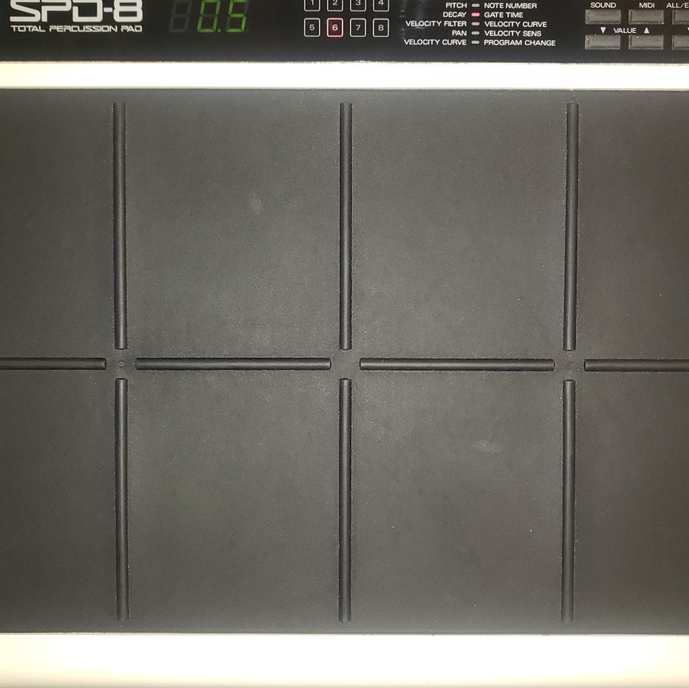 Roland spd-8 8 pad percussion pad unit with power supply and sticks